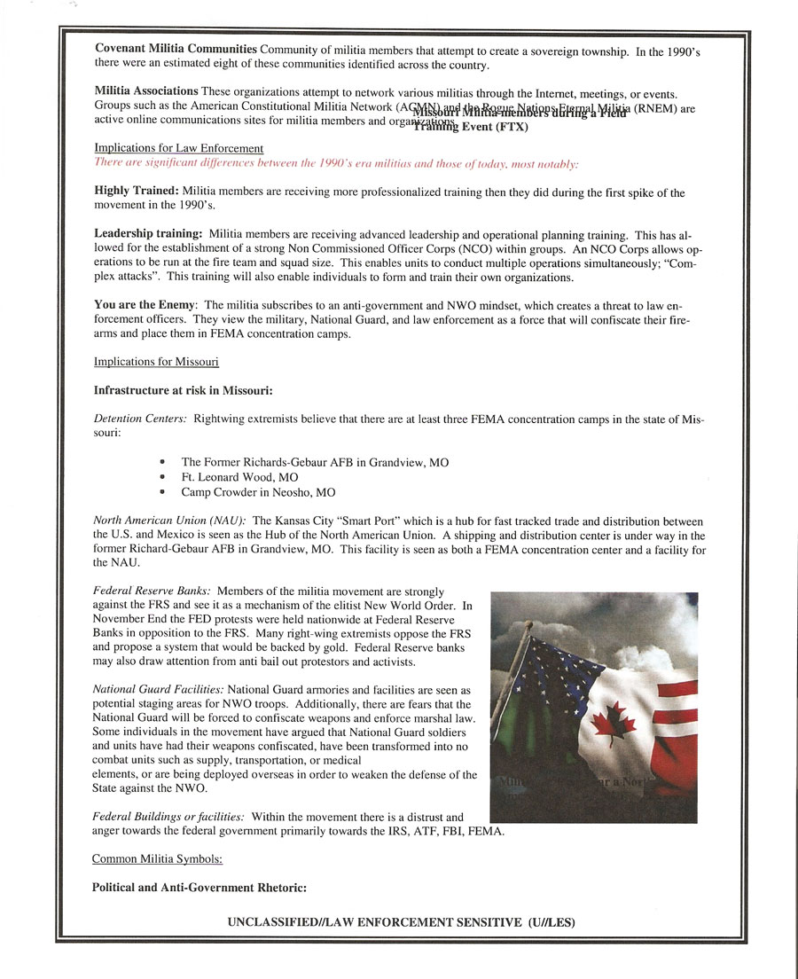 Missouri Information Analysis Center (MIAC) Report on the Modern Militia Movement (page 5)
