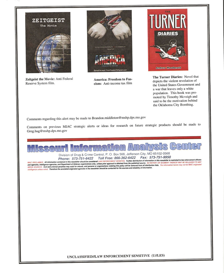 Missouri Information Analysis Center (MIAC) Report on the Modern Militia Movement (page 7)