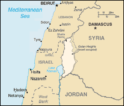 Golan Heights Map