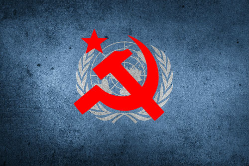 UN hammer and sickle