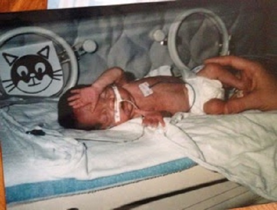 Rachel as a new born baby.