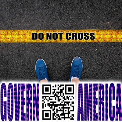 Do not cross line made up of ones and zeros.